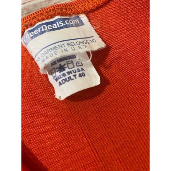 Cheer Deals Women's Orange Gatore Two Piece Cheer Leading Set - 40/9 - Picture 5 of 15